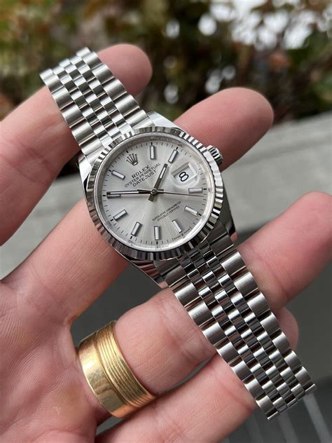 rolex datejust zilver|rolex datejust silver dial 36mm.